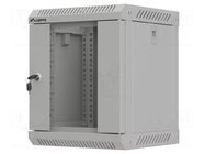 Enclosure: rack cabinet; Standard: 10"; 6U; grey; Z: 300mm; X: 300mm LANBERG
