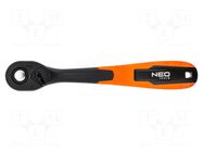 Rattle; 1/4"; bent; 150mm; Teeth: 72 NEO TOOLS