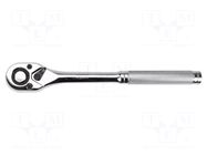 Rattle; 1/2"; 255mm; Teeth: 48; Handle material: steel NEO TOOLS