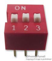 DIP SWITCH, SPST-NO, 3POS, SLIDE, 24VDC