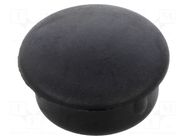 Stopper; H: 4mm; push-in; Flange dia: 12mm; black; Ømount.hole: 10mm ESSENTRA