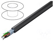 Wire; Alpha Essential C&C; 3x2x24AWG; PVC; black; 300V; 305m ALPHA WIRE