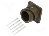 Connector: military; socket; male; PIN: 5; GCA; 13A; crimped; olive AMPHENOL AIR