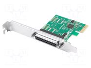 PC extension card: PCIe; LPT,PCIe; brackets on slot; 0÷50°C LANBERG