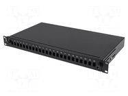 Fiber patch panel; black; Number of ports: 24; Standard: 19" LANBERG