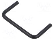 Holder; aluminium; black; H: 44.45mm; W: 6.35mm; Holes pitch: 76.2mm KEYSTONE