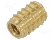 Threaded insert; brass; M2; BN 37915; L: 4.8mm; for plastic TAPPEX