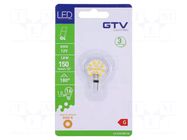 LED lamp; warm white; G4; 12VDC; 150lm; 1.8W; 180°; 3000K GTV Poland