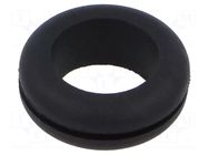 Grommet; Ømount.hole: 12mm; Øhole: 10mm; black; -40÷125°C; EPDM ESSENTRA
