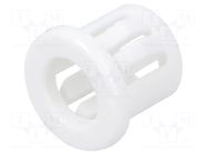 Grommet; Ømount.hole: 9.5mm; Øhole: 6.4mm; white; UL94V-2; H: 10.3mm ESSENTRA