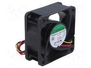 Fan: DC; axial; 12VDC; 60x60x25mm; 62m3/h; 41.7dBA; ball; Out: F type SUNON