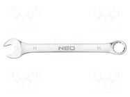 Wrench; combination spanner; 11mm; Chrom-vanadium steel; L: 150mm NEO TOOLS
