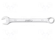 Wrench; combination spanner; 13mm; Chrom-vanadium steel; L: 170mm NEO TOOLS