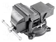 Vice; 100mm; with anvil; metalworks NEO TOOLS