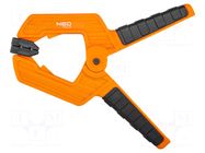 Universal clamp; max.75mm; Features: fitted with opening spring NEO TOOLS