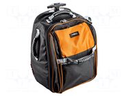 Backpack; tool case; with wheels; poliester 600D; 250x355x245mm NEO TOOLS