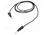 Test lead; 32A; banana plug 4mm,both sides; Urated: 600V; black MUELLER ELECTRIC