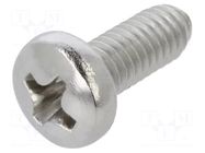 Screw; M4x10; 0.7; Head: cheese head; Phillips; A2 stainless steel KRAFTBERG