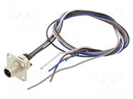 Connector: M12; socket; male; 2A; 60V; PIN: 5; IP67; straight; cables LUTRONIC