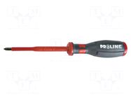 Screwdriver: insulated; Pozidriv®; PZ2; 100mm; SOFT-TOUCH PROLINE