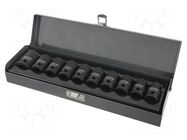 Wrench-set; 6-angles,socket spanner,impact; 1/2"; 10pcs. PROLINE