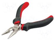 Pliers; straight,half-rounded nose; 125mm; MICRO PROLINE