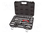 Wrench-set; 6-angles,socket spanner; Chrom-vanadium steel; 1/2" PROLINE