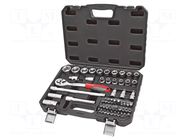 Wrench-set; 6-angles,socket spanner; Chrom-vanadium steel; 1/2" PROLINE