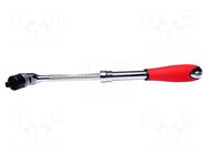 Rattle; 1/4"; telescopic,with joint; 197÷245mm; Teeth: 36 PROLINE