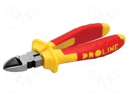 Pliers; side,cutting,insulated; chrome-vanadium steel; 160mm PROLINE