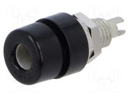 Connector: 4mm banana; socket; 32A; 30VAC; 60VDC; black; BIL 30 HIRSCHMANN T&M