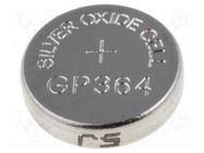 Battery: silver; coin,R621,SR60; 1.55V; non-rechargeable; 1pcs. GP