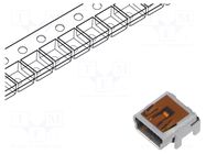 Connector: USB B mini; socket; on PCBs; SMT; PIN: 5; horizontal MOLEX