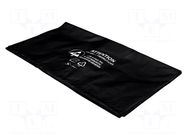 Waste bag; ESD; 450x735x990mm; Thk: 32.5um; 110l; 100pcs; black ANTISTAT