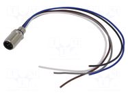 Connector: M12; socket; male; 2A; 60V; PIN: 5; IP67; straight; cables LUTRONIC