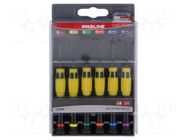 Kit: screwdrivers; precision; Phillips,slot; PH00; 6pcs. PROLINE