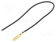 Cable with crimped terminals; H05V-K; 1mm2; black; 250mm; flat CHEVAL