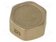 Splice terminal: stopper; hexagonal; brass CW617N; BR GEBO