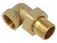 Splice terminal: 90° elbow; double connector,male-female,flat GEBO