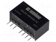 Converter: DC/DC; 3W; Uin: 36÷75VDC; Uout: 24VDC; Iin: 78mA; SIP8; THT AIMTEC