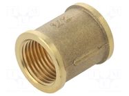 Splice terminal: muff; long,female-female; brass CW617N; BR GEBO