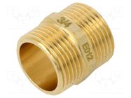 Splice terminal: nipple; male-male,hexagonal; brass CW617N; BR GEBO