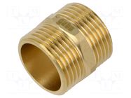 Splice terminal: nipple; male-male,hexagonal; brass CW617N; BR GEBO