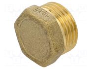 Splice terminal: plug; hexagonal; brass CW617N; BR GEBO