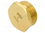 Splice terminal: plug; hexagonal; brass CW617N; BR GEBO