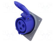 Connector: AC supply 3-phase; socket; female; 32A; 250VAC; IP&S AMPHENOL
