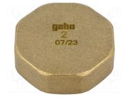 Splice terminal: stopper; hexagonal; brass CW617N; BR GEBO