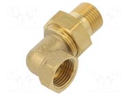 Splice terminal: 90° elbow; double connector,male-female,flat GEBO