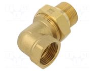 Splice terminal: 90° elbow; double connector,male-female,flat GEBO
