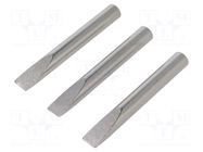 Tip; chisel; 10mm; for soldering irons; 3pcs. WELLER